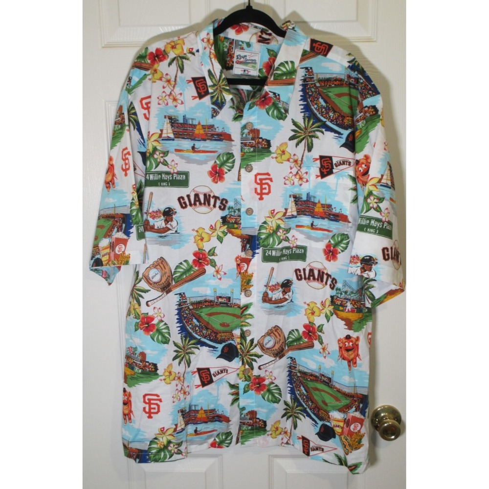 NEW Reyn Spooner AOP Men's San Francisco Giants Baseball Hawaiian Shirt 3XL NWT